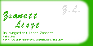 zsanett liszt business card